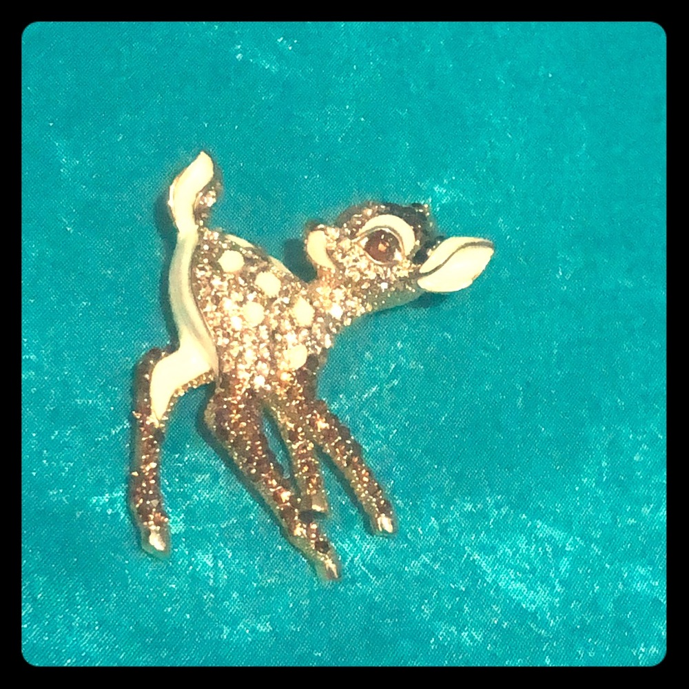 Rare OPCKR Rhinestone Bambi Brooch